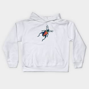 colorful Fungus beetle illustration Kids Hoodie